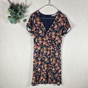 Loft > Floral Wrap Short Sleeve Dress 4